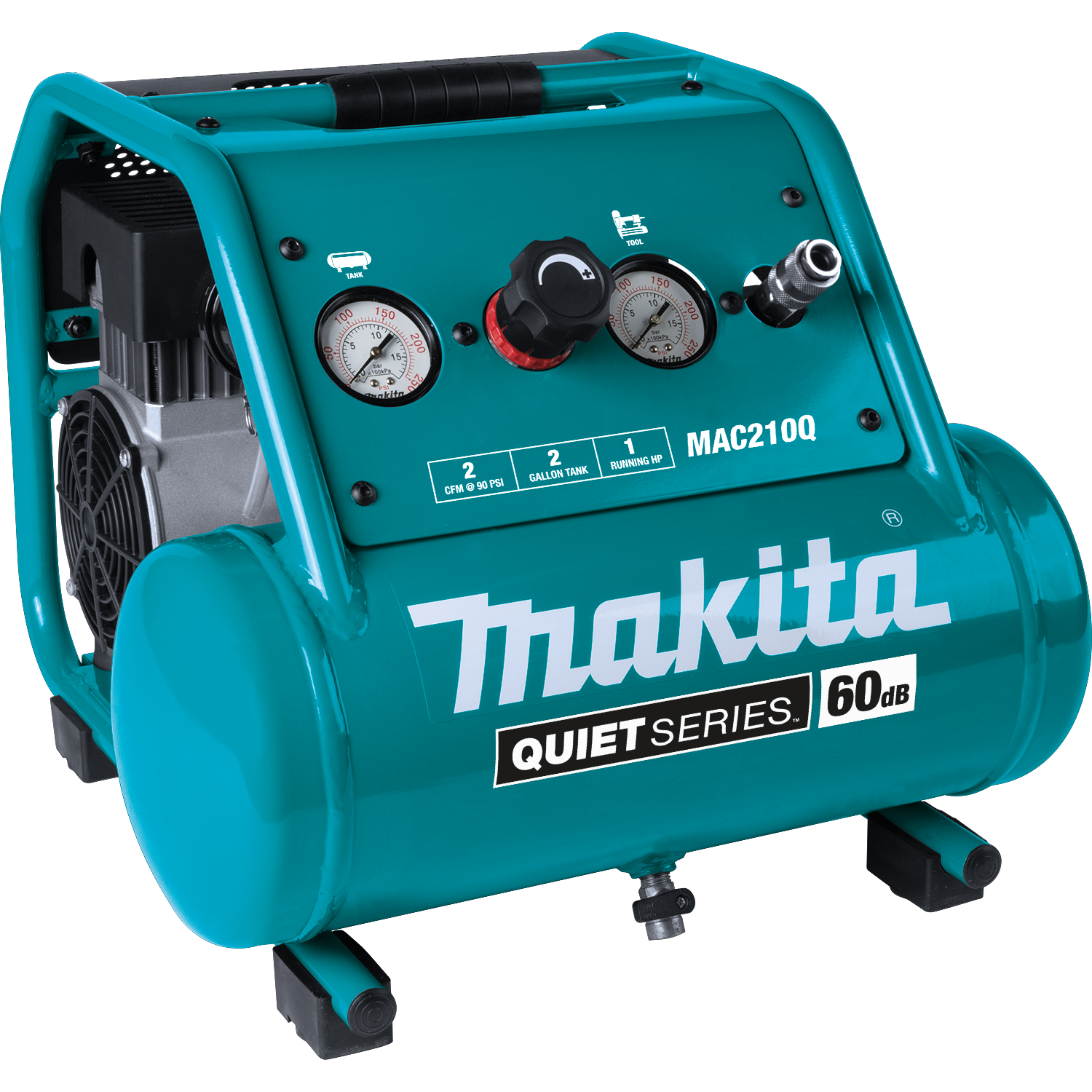 Makita Quiet Series 1 HP, 2 Gallon, Oil‑Free, Electric Air Compressor Makita Quiet Series 1 HP, 2 Gallon, Oil‑Free, Electric Air Compressor